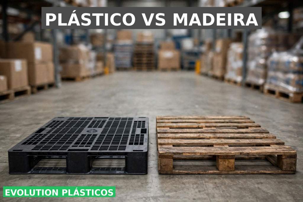 Pallet de Plástico vs Pallet de Madeira: 7 Vantagens que Sua Logística Precisa Conhecer